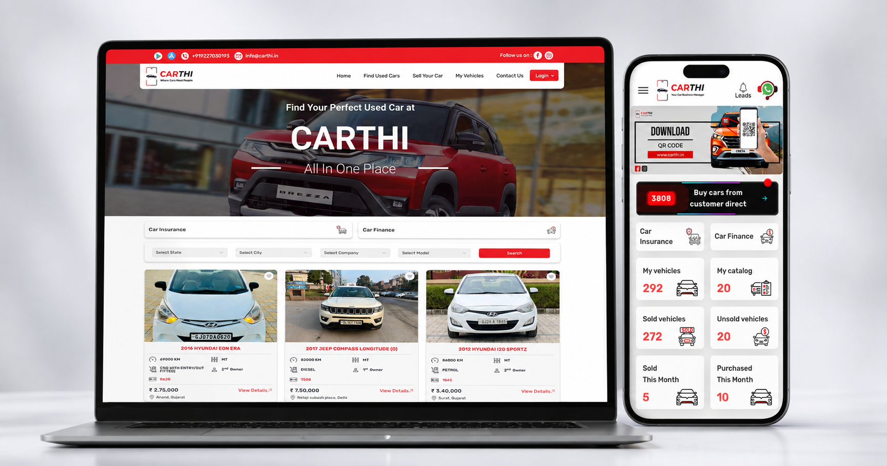 Carthi used car marketplace website